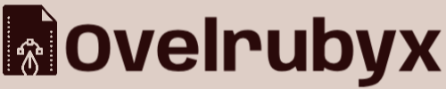 Logo of 'ovelrubyx' with a stylized letter 'o' on a beige background